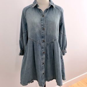 Free People light wash denim dress